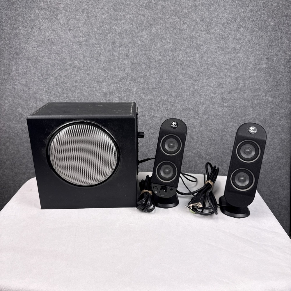 Logitech X-230 2.1 Computer Speakers Subwoofer System Black S-0123A Wired